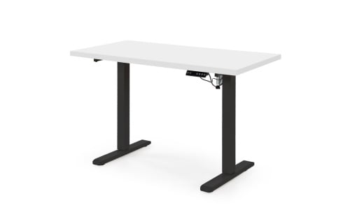 Masa de birou cu functie de reglare a inaltimii B54 alb/negru L120 cm