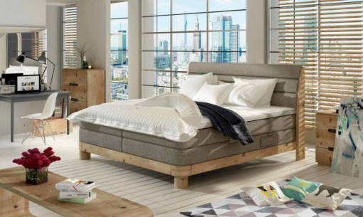 Pat tip boxspring Elena – 140/200, L214 x l148 x h114 cm