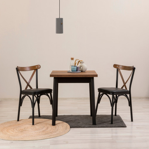 Set masa si scaune (3 piese) OLİVER-KARE-BRK.SYH