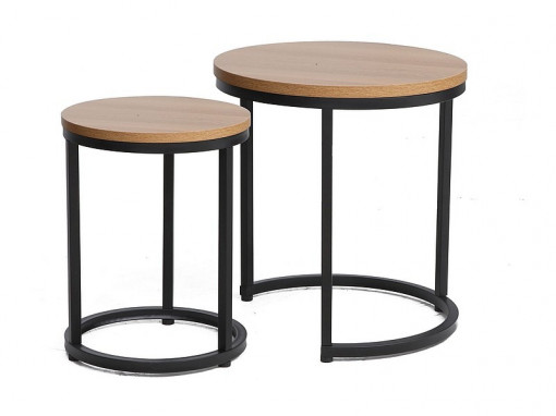 Set mese de cafea Hola – stejar/negru