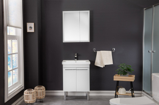 Set mobilier de baie (3 piese) Salda 60 WH alb