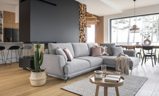 Coltar living extensibil Larde – L280 x l178 x h93 cm
