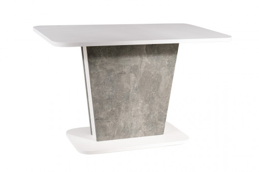 Masa Extensibila Calipso Beton / Alb Mat– L110/145 x 68l x 76h cm