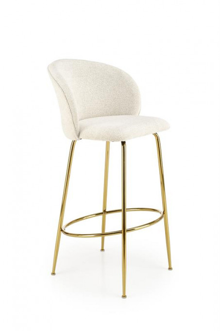 Scaun de bar tapitat H116 crem