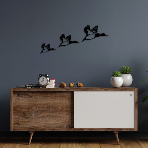 Accesoriu decorativ de perete metalic Ducks - 290