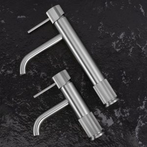Baterie pentru baie Rea Lungo Stripe Brush Nickel - Img 3