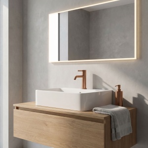 Baterie pentru baie Rea Rivo Brush Copper - Img 5