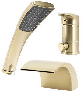 Baterie pentru cadă Rea Riven Brush Gold - Img 2