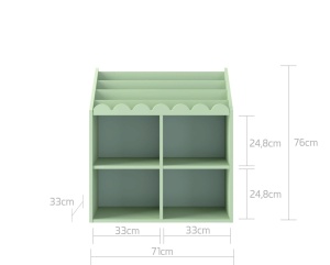 Biblioteca pentru copii Book Nook verde salvie H76 cm - Img 7