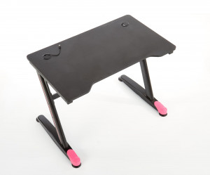 Birou de gaming B40 negru/rosu L100 cm - Img 6