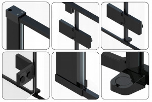 Cabina de dus Fargo 90x90 Black Mat - Img 4