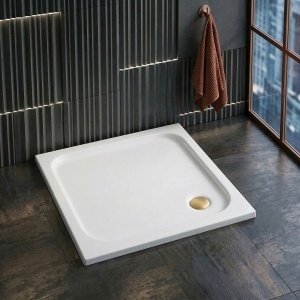 Cada pentru dus din acril Rea Belmond White 90x90 - Img 4