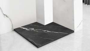 Cadita de dus Bazalt Carrara neagra 90x90 - Img 4
