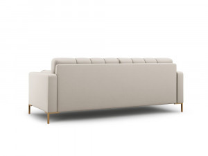 Canapea Bali 4 locuri stofa/picioare gold L217 cm - Img 3