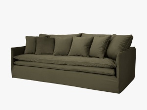 Canapea Boho catifea cu husa detasabila L223 cm - Img 9