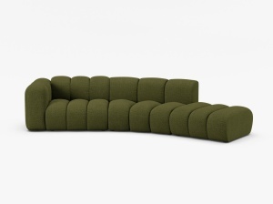 Canapea deschisa rotunjita 5 locuri Lupine boucle Baloo L335 cm - Img 9