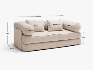 Canapea extensibila Dreamy stofa Liberty L206 cm - Img 9