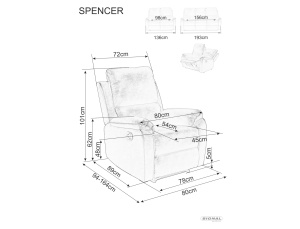 Canapea extensibila Spencer 2 velvet gri Blu14 - Img 5