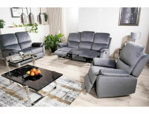 Canapea extensibila Spencer 3 velvet gri Blu14 - Img 5