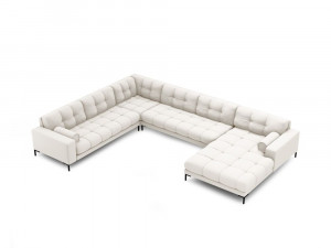Coltar 7 locuri Bali U tapitat/picioare negre – L327 x l256 x h75 - Img 2