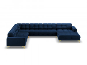 Coltar 7 locuri Bali U velvet/picioare gold – L327 x l256 x h75 - Img 17