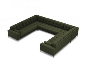 Coltar 9 locuri Bali tapitat/picioare negre – L327 x l256 x h75 - Img 6