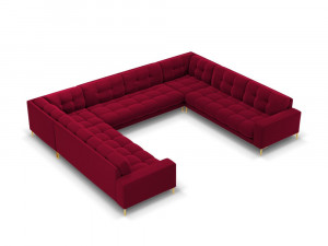 Coltar 9 locuri Bali velvet/picioare gold – L327 x l256 x h75 - Img 10