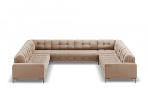 Coltar 9 locuri Bali velvet/picioare negre – L327 x l256 x h75 - Img 3