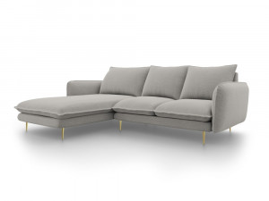 Coltar tapitat Vienna 5 locuri picioare gold – L255 x l170 x h95 - Img 5