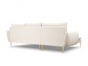 Coltar tapitat Vienna 5 locuri plusat/picioare gold – L255 x l170 x h95 - Img 4