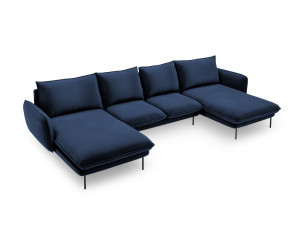 Coltar tapitat Vienna 6 locuri velvet/picioare negru – L350 x l170 x h95 - Img 17