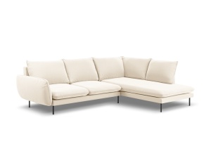 Coltar Vienna 6 locuri velvet picioare negre L275 cm - Img 13