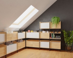 Comoda modulara Mobius S3 natur/albastru - H83 - Img 4