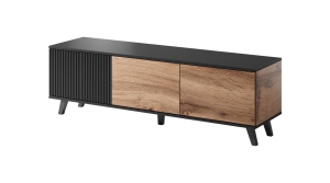 Comoda TV Random RTV1 stejar wotan/negru - L150 x A40 x h47 cm - Img 6
