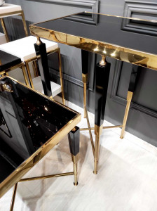 Consola Monaco negru/gold – H85 cm - Img 3