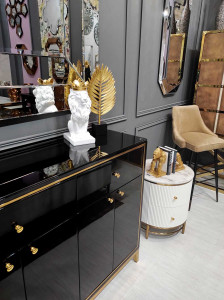 Consola Rennes negru/gold – H100 cm - Img 10