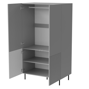 Dulap Asensio S-1 gri deschis/negru L80 cm - Img 2