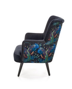 Fotoliu Pagoni velvet negru - H95 cm - Img 16