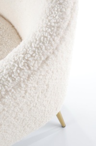 Fotoliu plusat Grifon crem/gold – H78 cm - Img 18