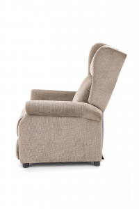 Fotoliu recliner cu functie de masaj Agustin M stofa bej - Img 5