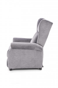 Fotoliu recliner cu functie de masaj Agustin M stofa gri - Img 5
