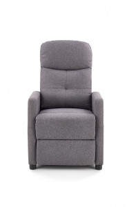 Fotoliu recliner Felipe stofa gri H103 cm - Img 2