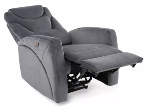 Fotoliu recliner Kronos velvet gri Blu14 - Img 2
