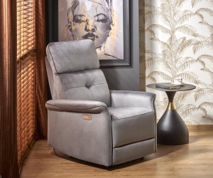 Fotoliu recliner Semir velvet gri H108 cm - Img 2