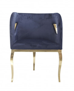 Fotoliu tapitat Morello bleumarin/gold – H78 cm - Img 4