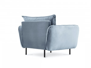Fotoliu tapitat Vienna velvet/picioare negre – L95 x l92 x h95 cm - Img 2