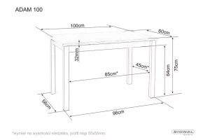 Masa Adam stejar cremona torro/casmir L100xl60 cm - Img 2