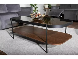 Masa de cafea Prima A chihlimbar transparent/nuc L120 cm - Img 14