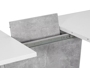 Masa extensibila Calipso alb mat/gri L110x145x68,6 cm IN - Img 3