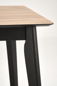 Masa extensibila Gulian stejar/negru L140-180 x l80 x H76 - Img 3
